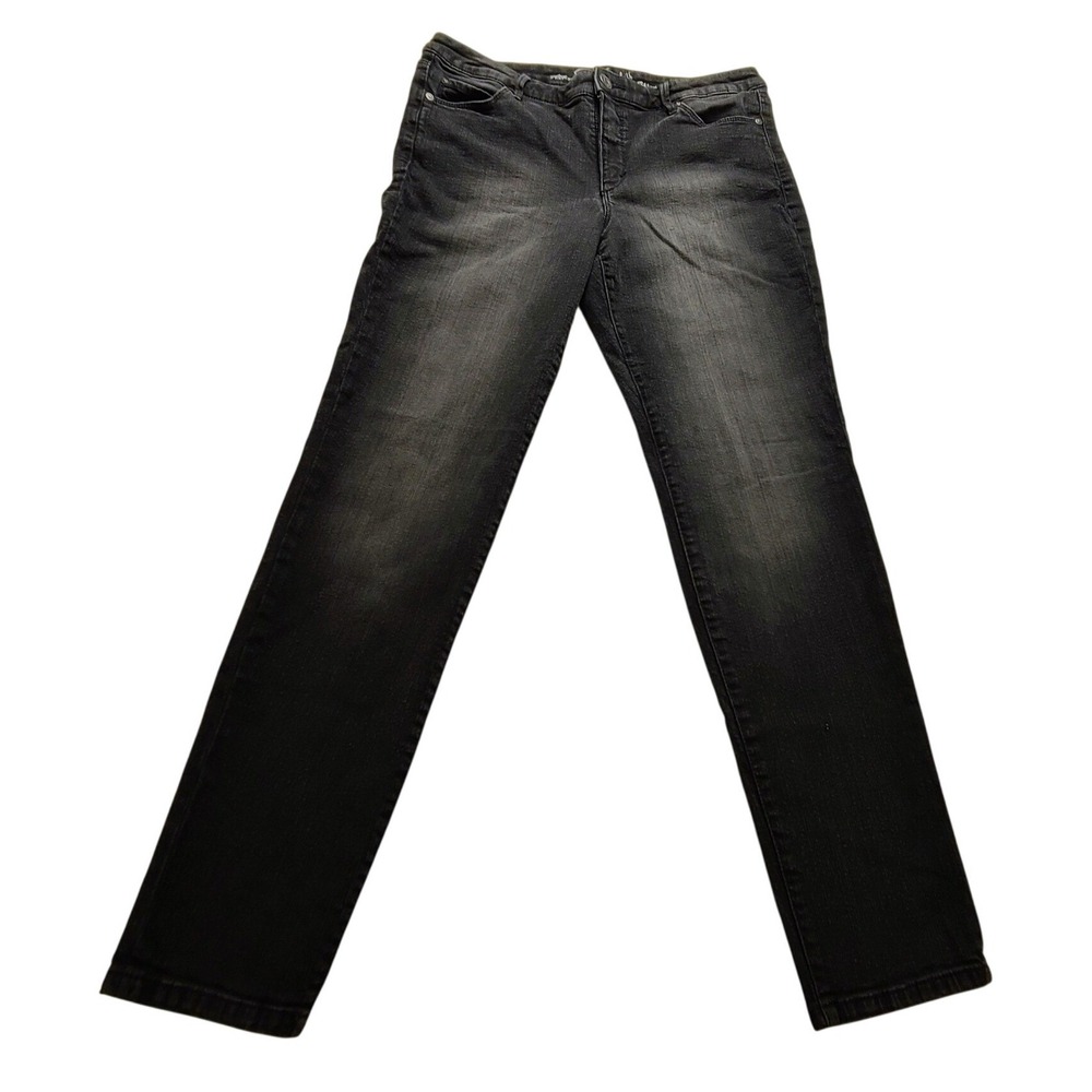 Gloria Vanderbilt All Around Slimming Effect Jeans Black Straight Leg Women's 10